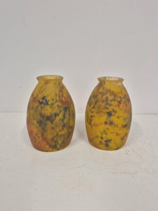 Daum Frères, Nancy | 2 Pate-de-verre Lampshades | France c.1930