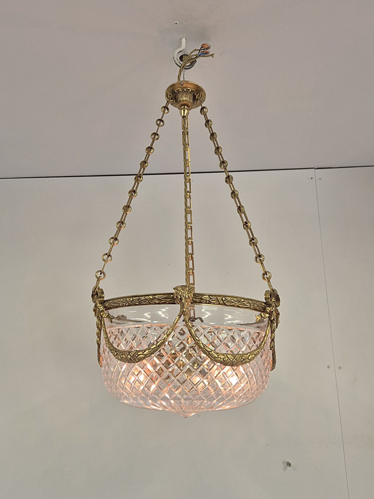 F & C Osler, Birmingham | Cut-Glass Neo-classical Plafonnier | England c.1910 | SOLD - Image 2