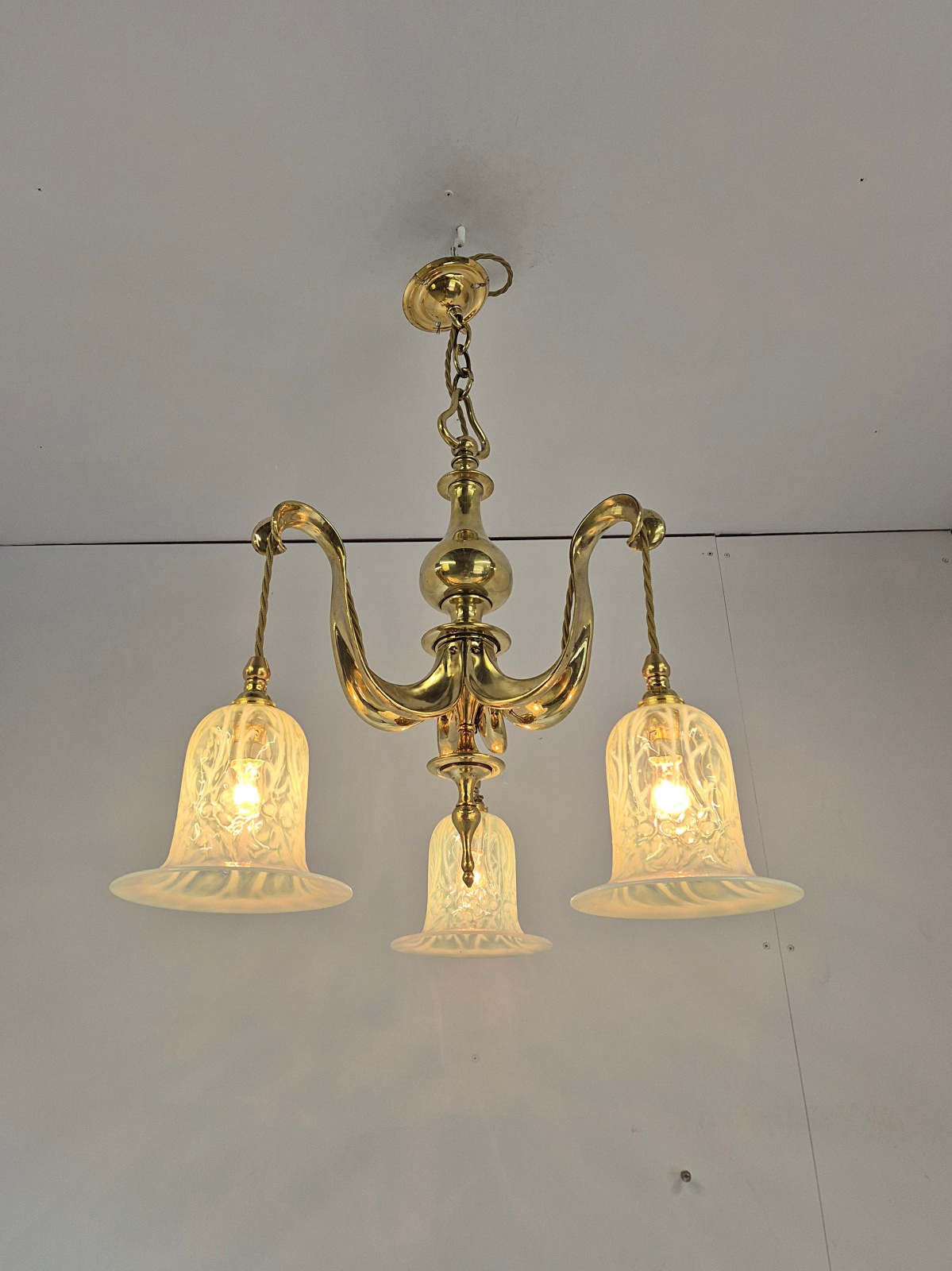 Style of The Birmingham Guild of Handicraft | Arts & Crafts Electrolier | England 1911 - Image 4