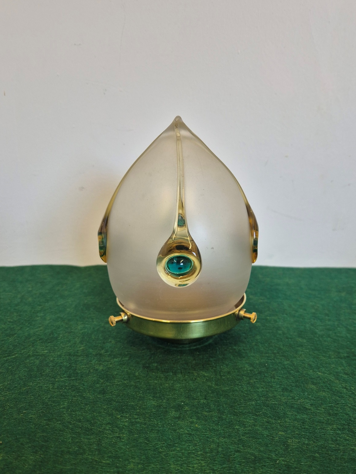 Stuart & Sons | 2 Satin-glass "Teardrop" Gobe Shades | English c.1900