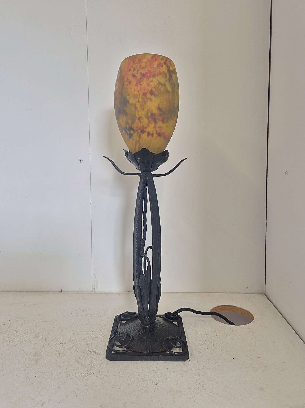 Daum Fréres, Nancy | 2 Pate-de-verre Table Lamps | France c.1925 - Image 3