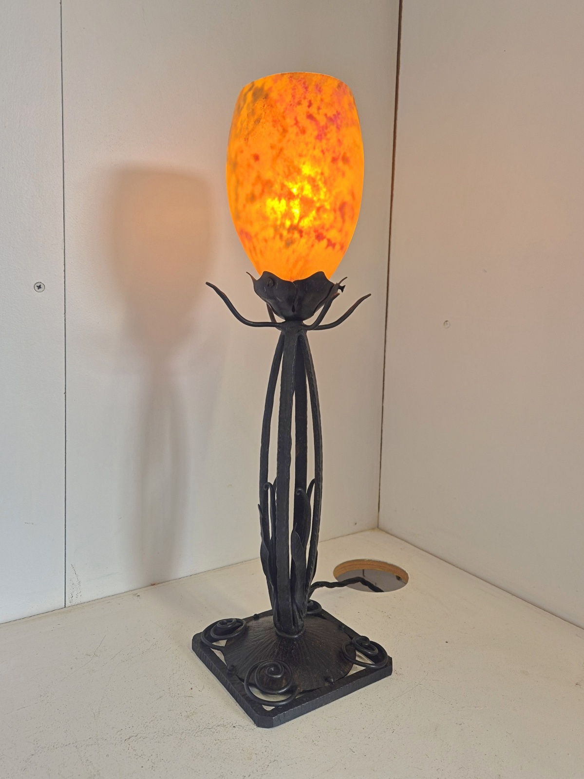 Daum Fréres, Nancy | 2 Pate-de-verre Table Lamps | France c.1925 - Image 5