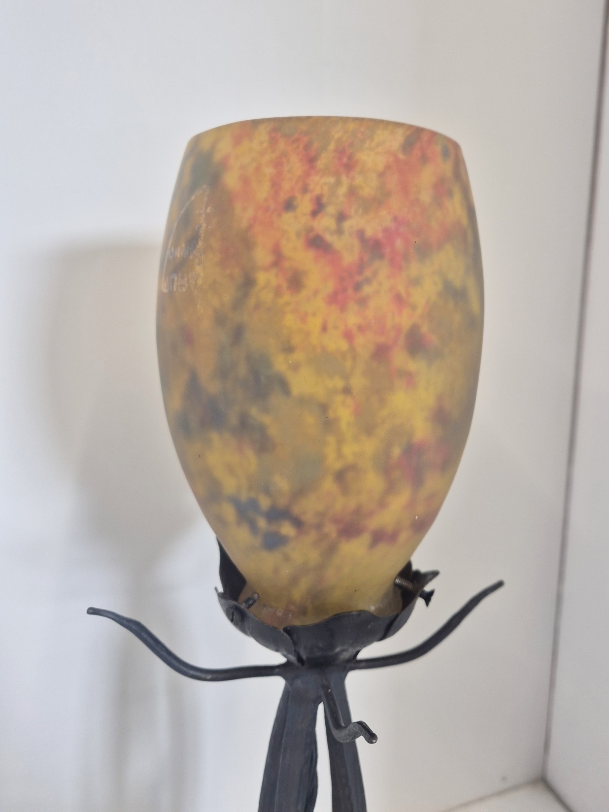 Daum Fréres, Nancy | 2 Pate-de-verre Table Lamps | France c.1925 - Image 7