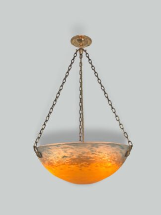 Muller Fréres, Luneville | Pate-de-verre Plafonnier | France c.1930 | SOLD