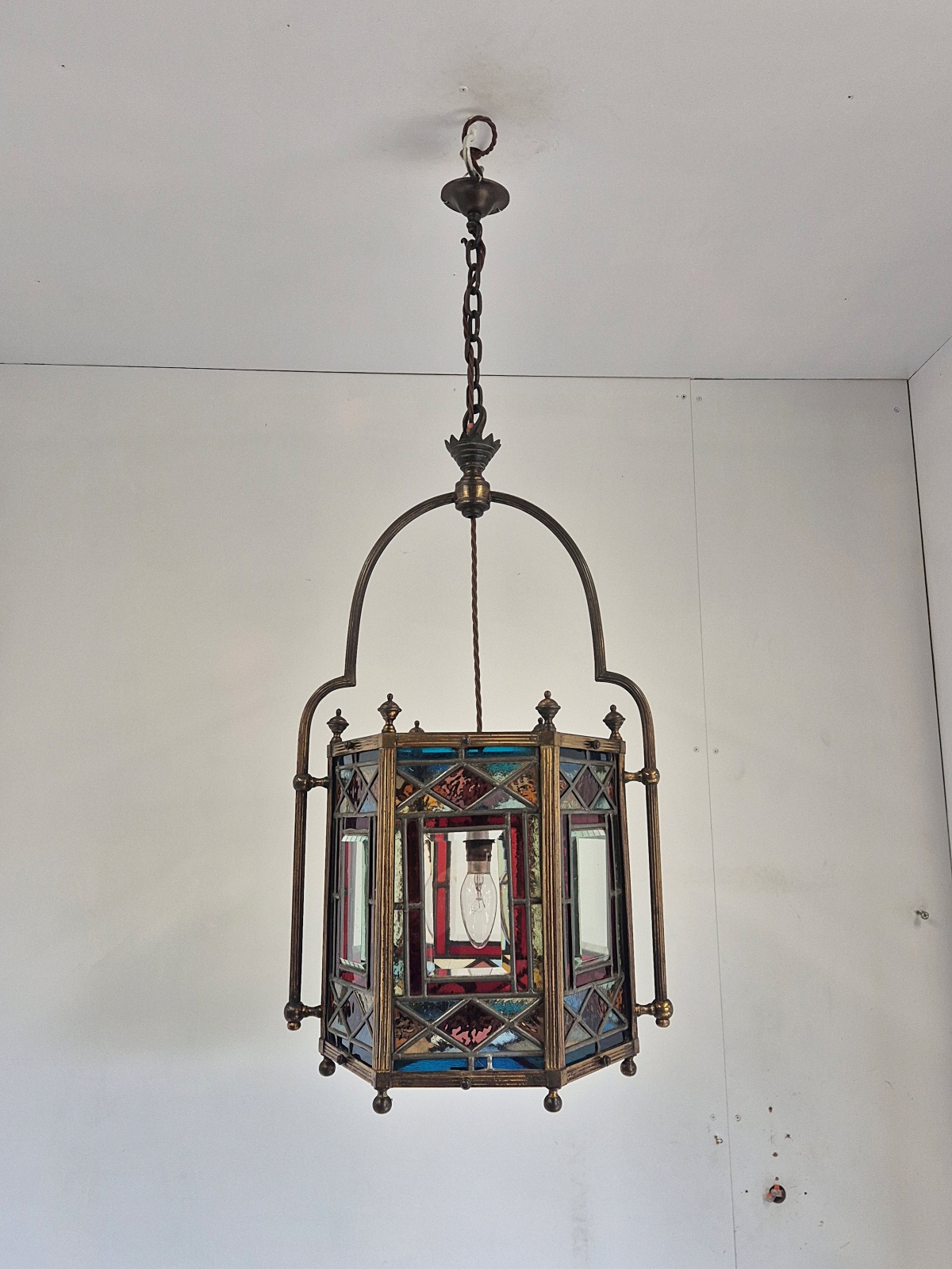 Unsigned | Large Aesthetic-movement Hall Lantern | England c.1880 - Image 3