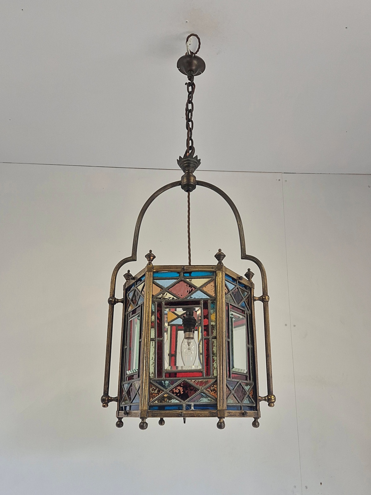 Unsigned | Large Aesthetic-movement Hall Lantern | England c.1880 - Image 5