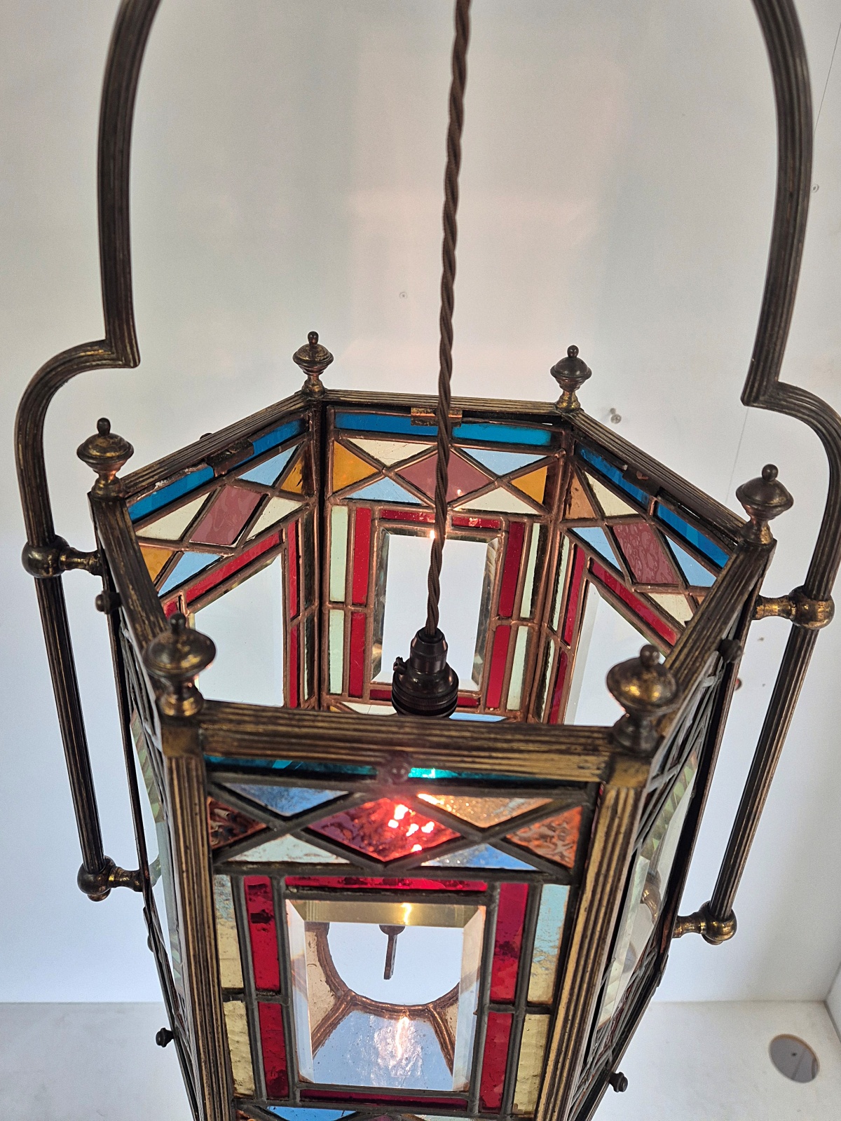 Unsigned | Large Aesthetic-movement Hall Lantern | England c.1880 - Image 12