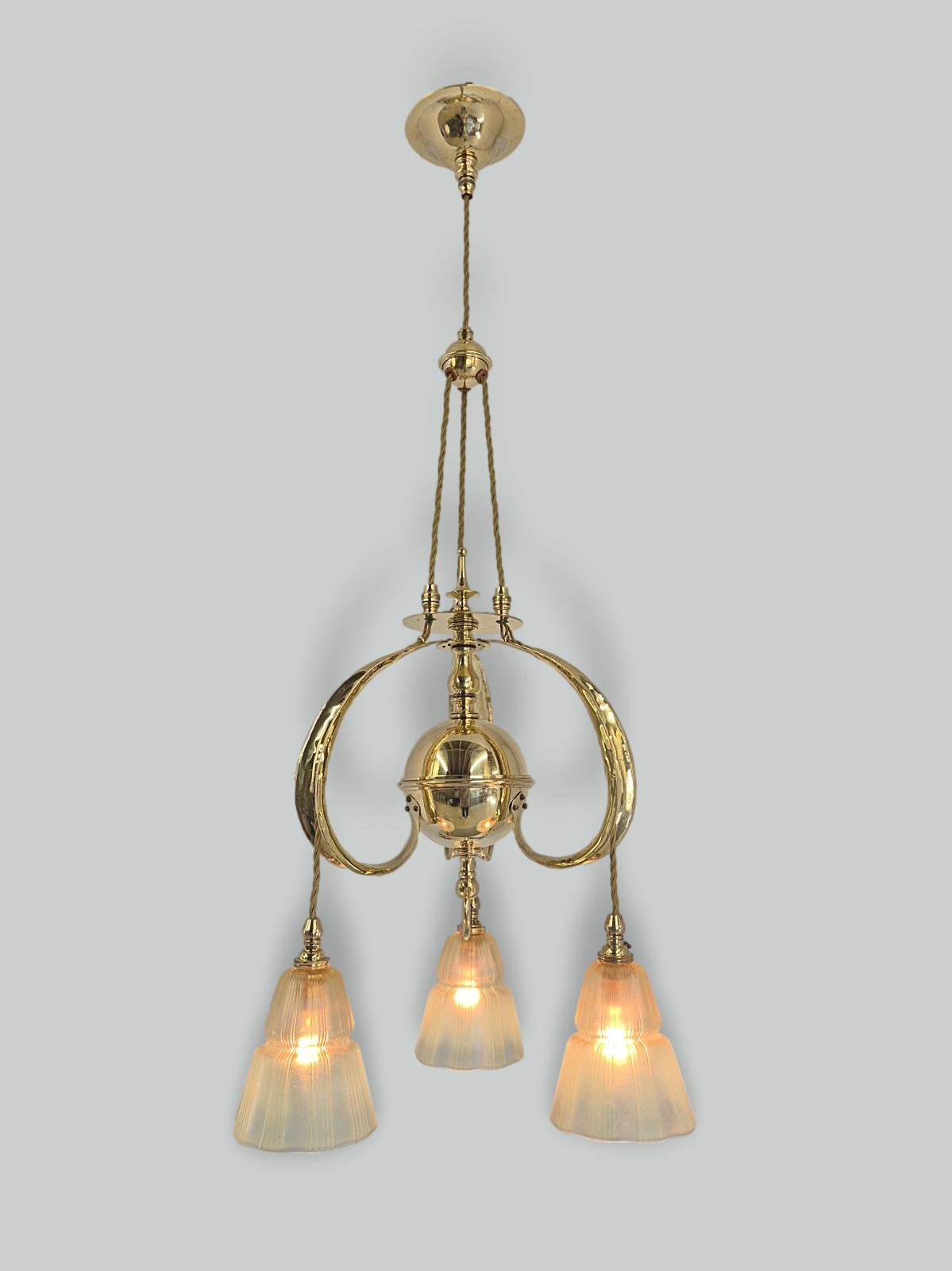 Attributed Norman & Ernest Spittle | Arts & Crafts Electrolier | England c1900