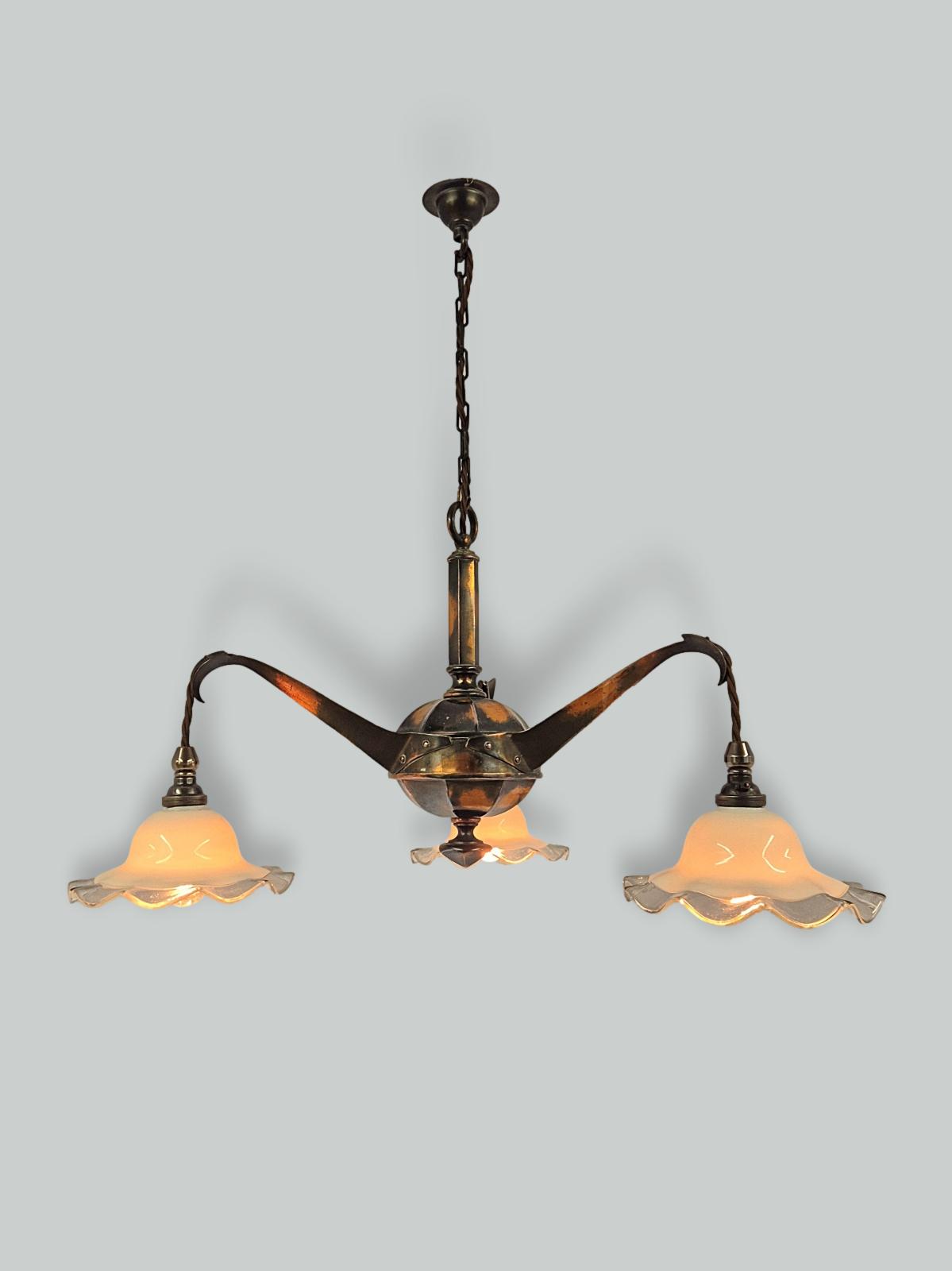 H.W Landon & Brothers, Birmingham | Arts & Crafts Electrolier | England 1914-24