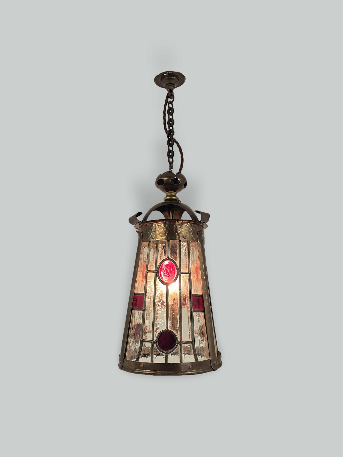 Attributed The General Electric Company (G.E.C) | Arts & Crafts Hall Lantern | England c.1905