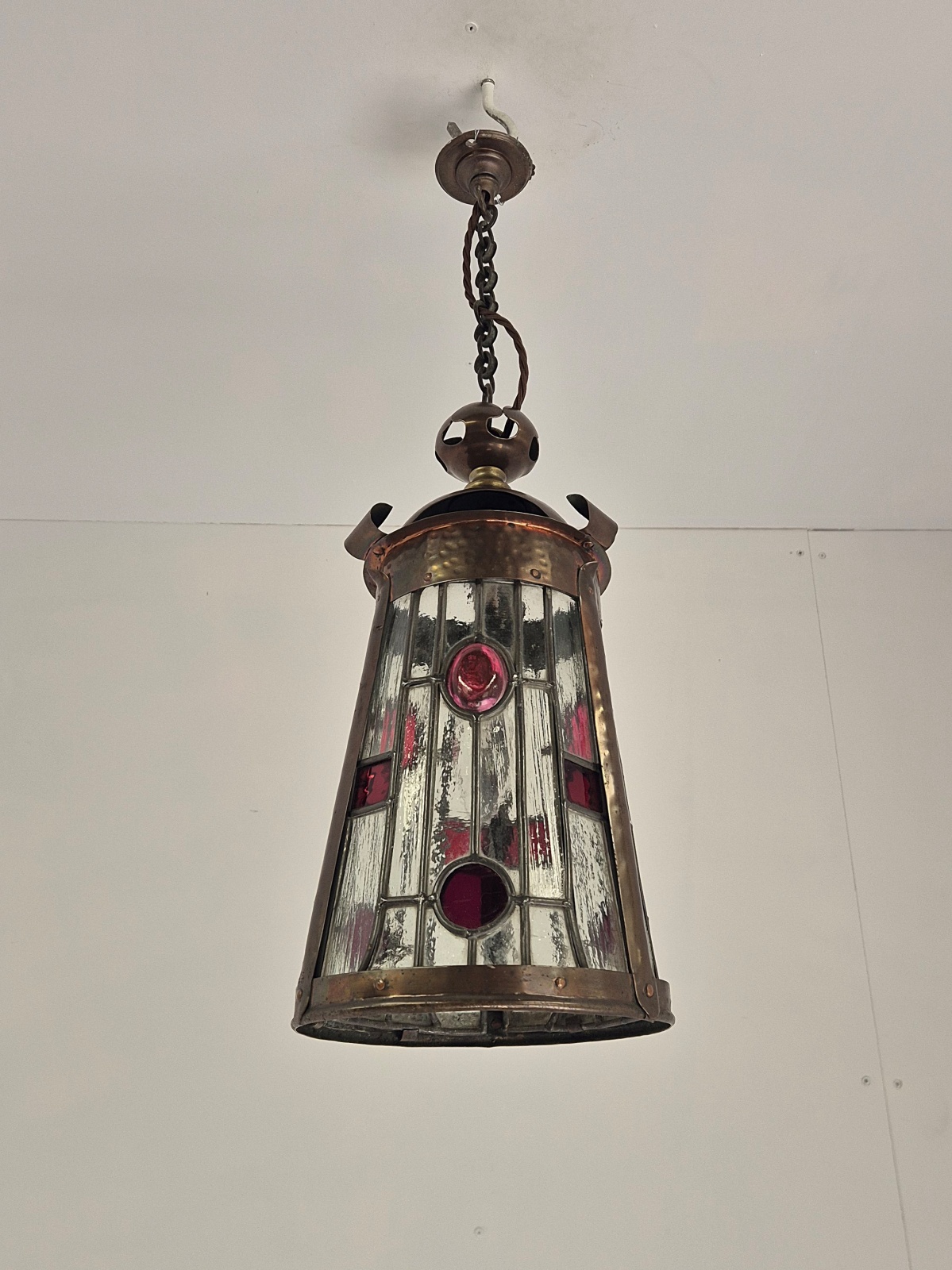 Attributed The General Electric Company (G.E.C) | Arts & Crafts Hall Lantern | England c.1905 - Image 5