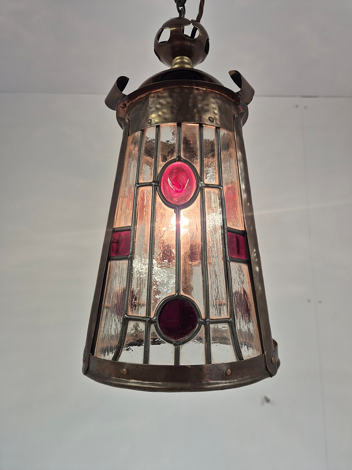Attributed The General Electric Company (G.E.C) | Arts & Crafts Hall Lantern | England c.1905 - Image 6