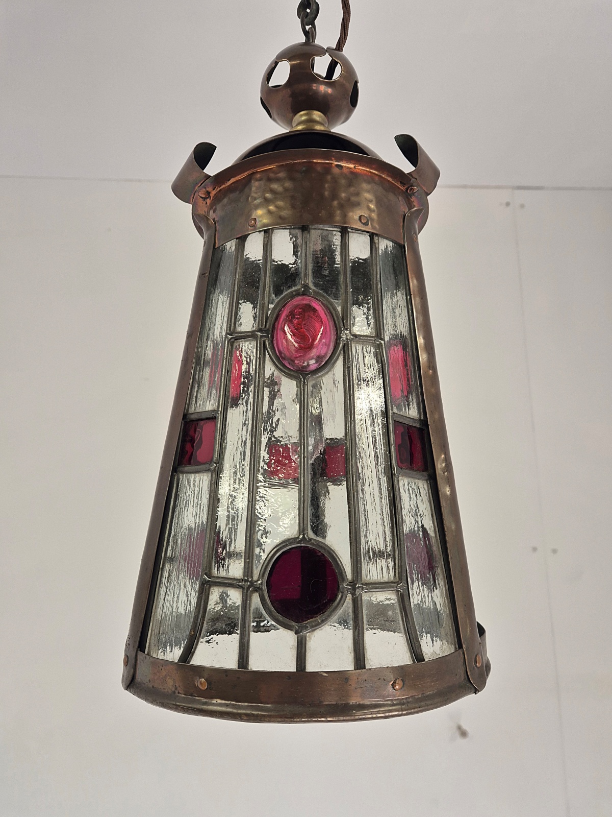 Attributed The General Electric Company (G.E.C) | Arts & Crafts Hall Lantern | England c.1905 - Image 7