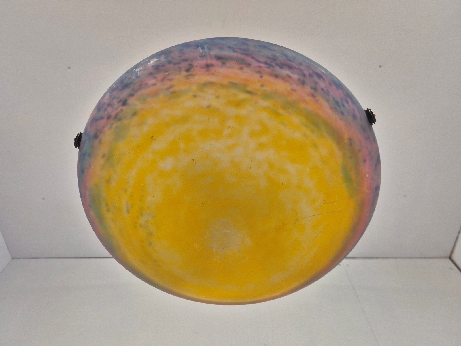 Muller Fréres, Luneville | Pate-de-verre Plafonnier | France c.1930 - Image 8