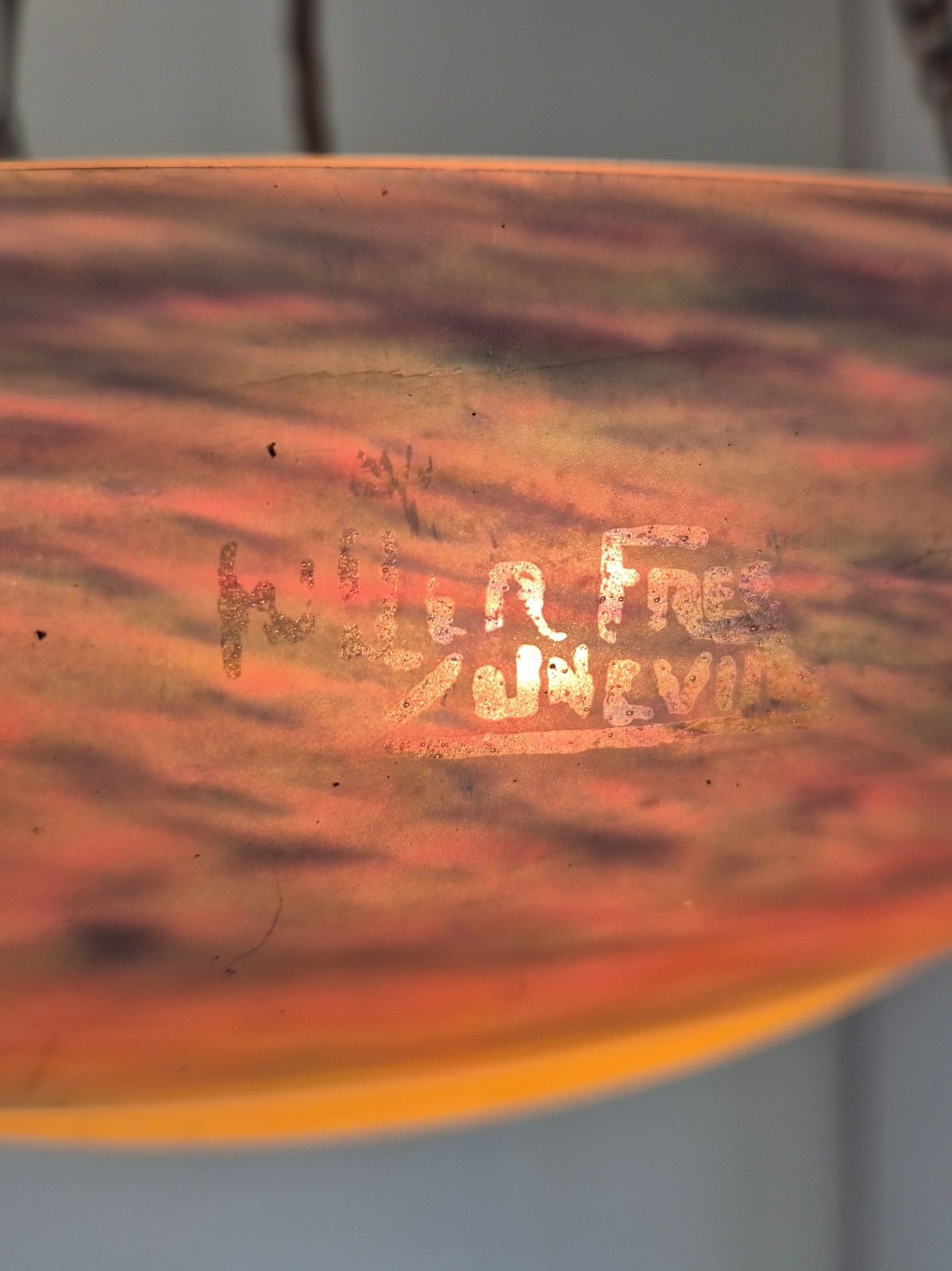 Muller Fréres, Luneville | Pate-de-verre Plafonnier | France c.1930 - Image 9