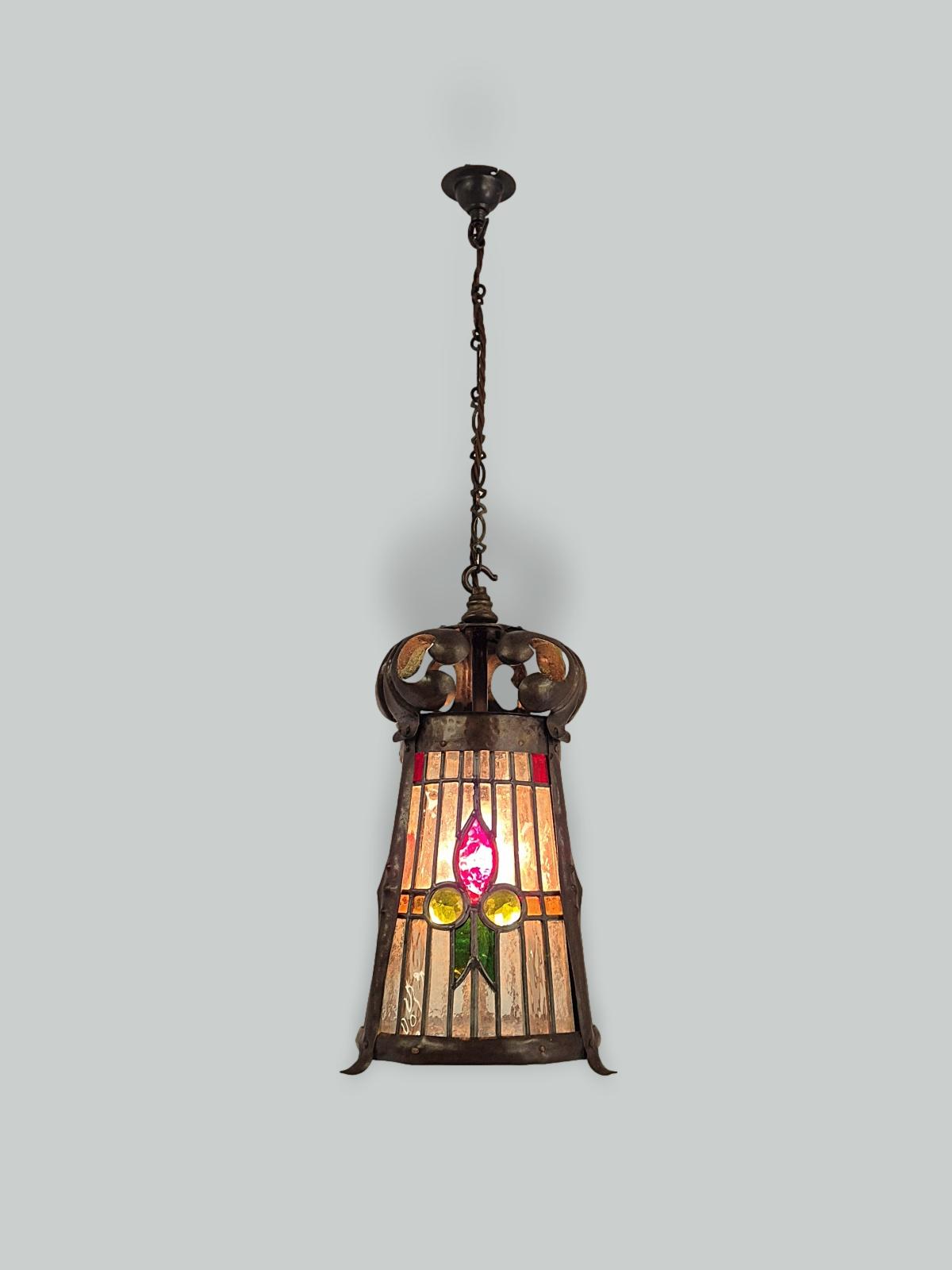 Attributed J & W.B.Smith Ltd, London & Glasgow | Arts & Crafts Hall Lantern | England c.1905