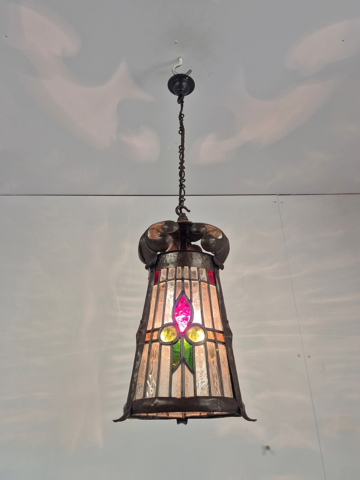 Attributed J & W.B.Smith Ltd, London & Glasgow | Arts & Crafts Hall Lantern | England c.1905 - Image 4