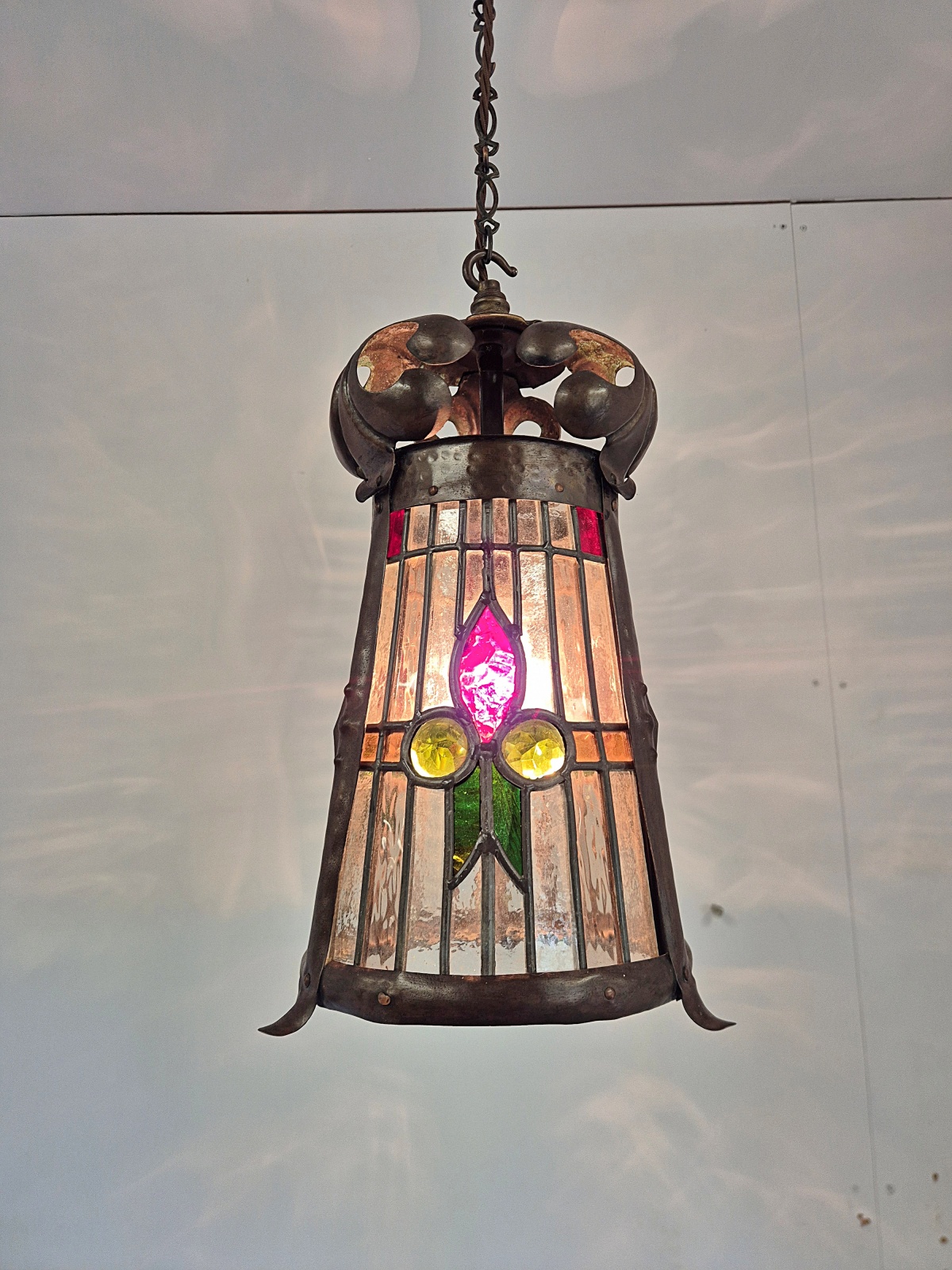 Attributed J & W.B.Smith Ltd, London & Glasgow | Arts & Crafts Hall Lantern | England c.1905 - Image 6