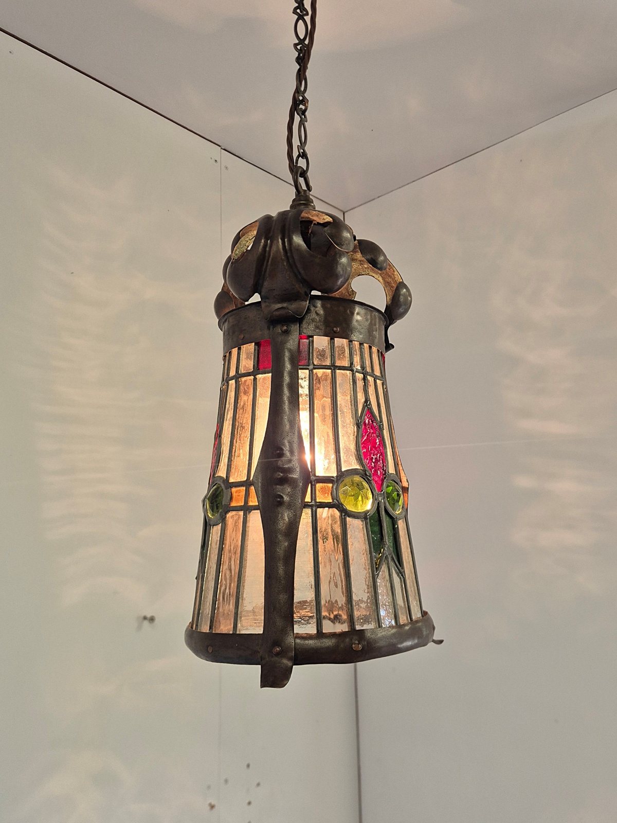 Attributed J & W.B.Smith Ltd, London & Glasgow | Arts & Crafts Hall Lantern | England c.1905 - Image 8