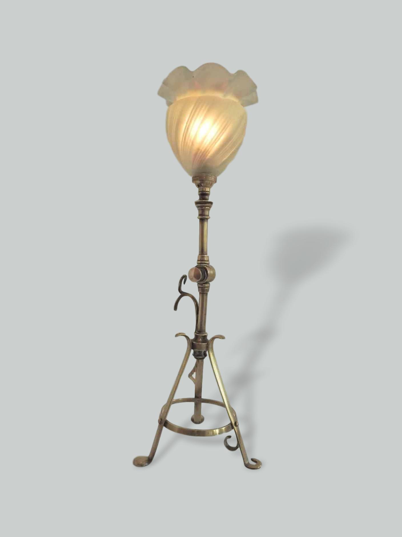 The General Electric Company (G.E.C) | Brass Arts & Crafts Multi-utility Lamp | England c.1905