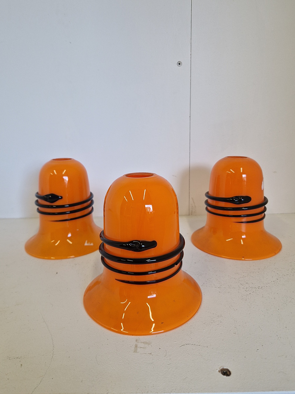 Michael Powolny for Loetz | 3 Cameo-glass Lampshades | France c.1930