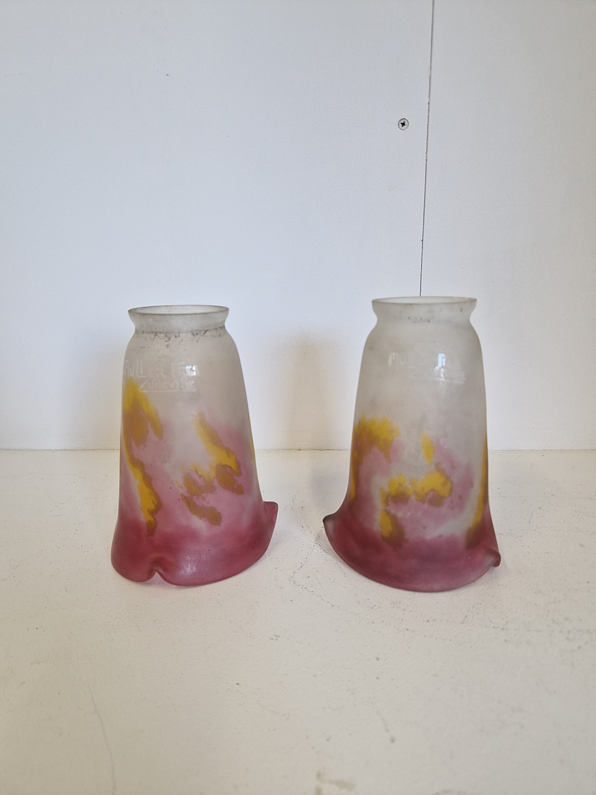 Muller Frères, Luneville | 2 Pate-De-Verre Lampshade