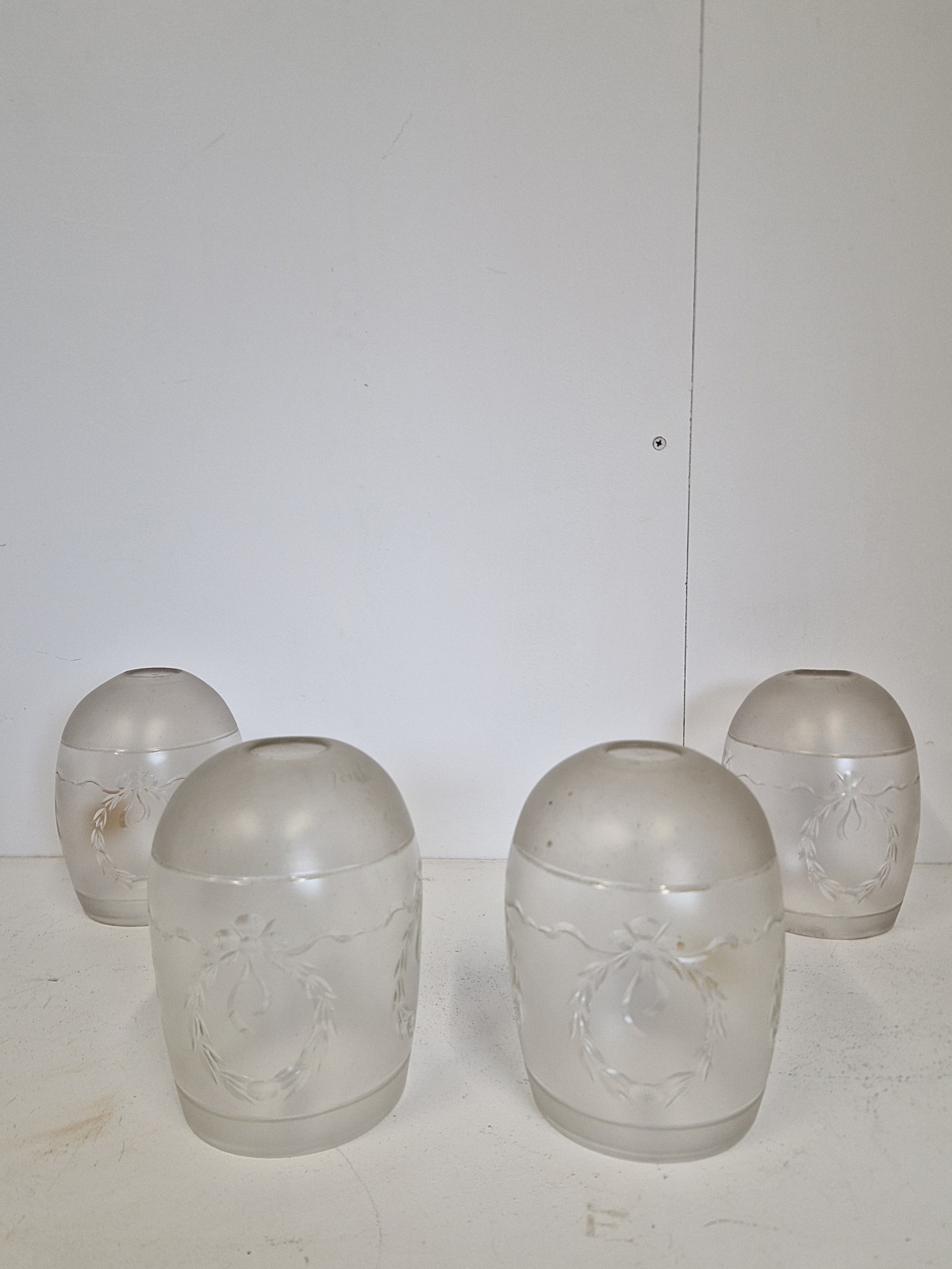 Unsigned | Collection of 4 Cut-Glass Lampshades | England c.1910