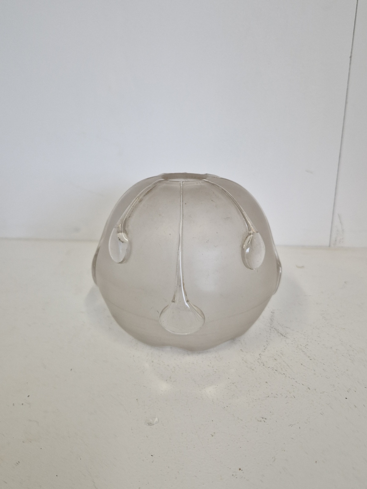 Stuart & Sons | Bulbous Satin-Glass "Teardrop" Lampshade | England c.1900