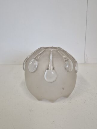 Stuart & Sons | Bulbous Satin-Glass "Teardrop" Lampshade | England c.1900