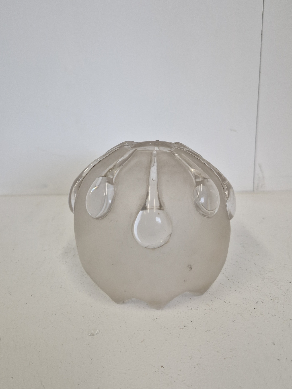 Stuart & Sons | Bulbous Satin-Glass "Teardrop" Lampshade | England c.1900