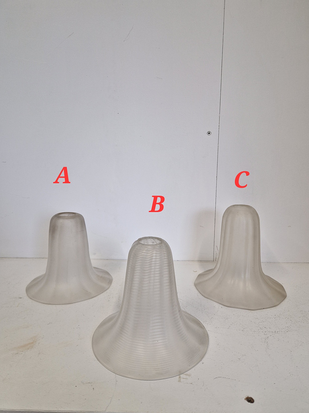 Unsigned | Collection of Similar Satin-Glass Bell Lampshades | England c.1910