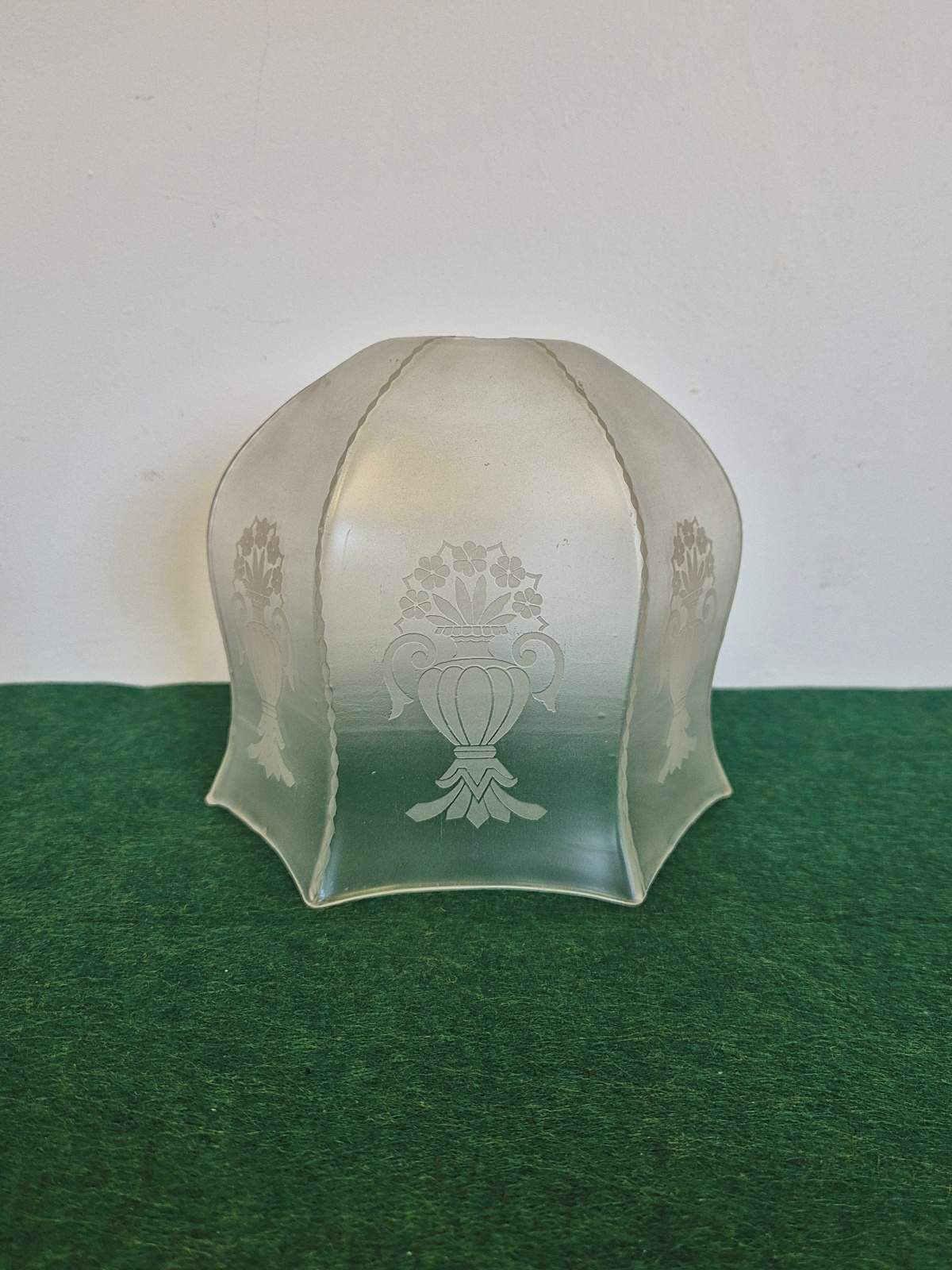 Unsigned | 2 Satin & Acid Etched Lampshades | England c.1910