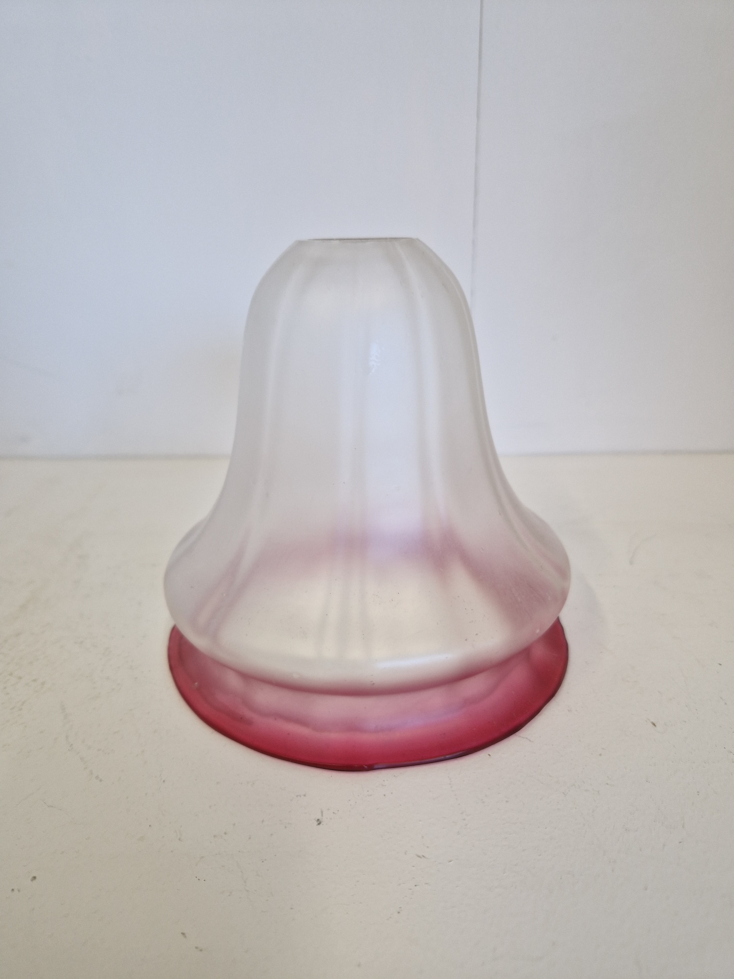 Unsigned | Satin & Cranberry Lampshade | England c.1910