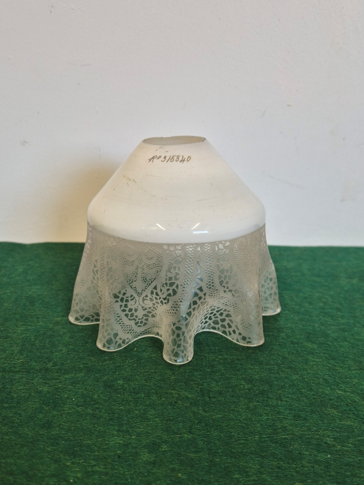 Unsigned | Small Opaline and Acid-etched Gas Shade | England 1898