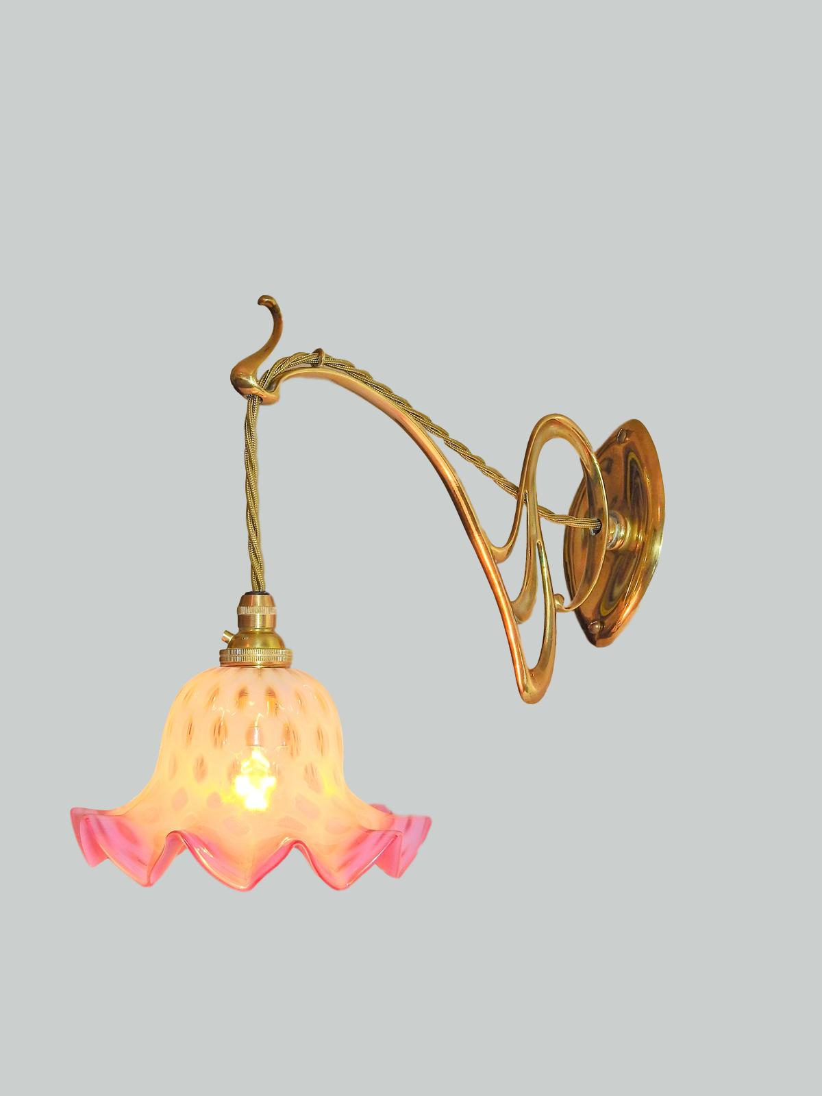 Unsigned | 2 Brass Art Nouveau Wall Lights | England c.1900 | SOLD