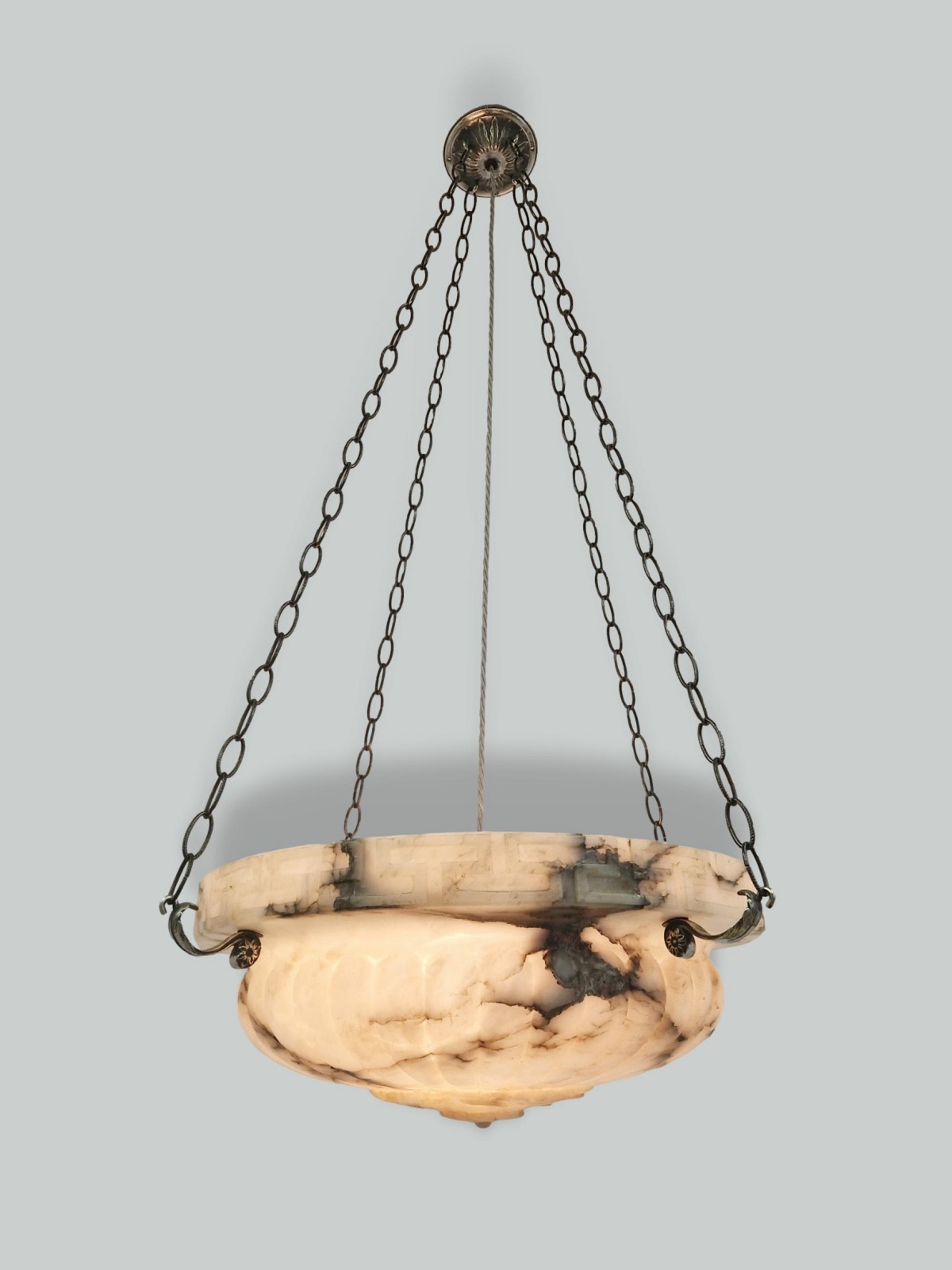 Unsigned | Monumental Neo-classical Alabaster Plafonnier | France c.1910-20 | SOLD