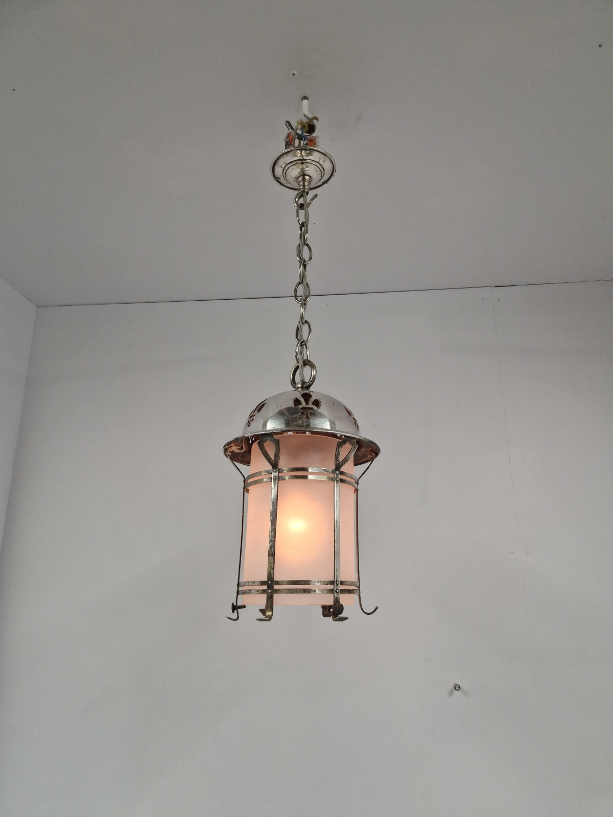 Unsigned | 2 Silver-plated Arts & Crafts Lantern | England c.1900 - Image 2