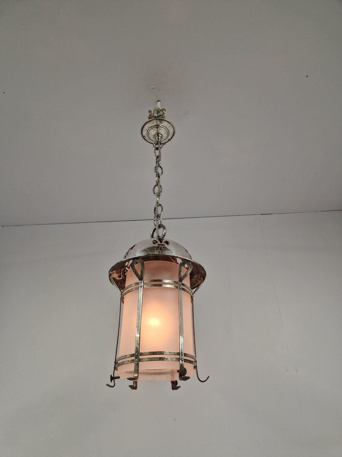 Unsigned | 2 Silver-plated Arts & Crafts Lantern | England c.1900 - Image 4