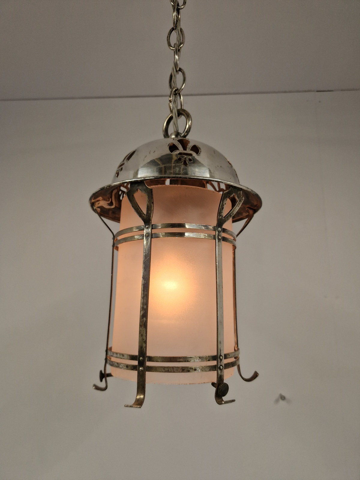 Unsigned | 2 Silver-plated Arts & Crafts Lantern | England c.1900 - Image 6