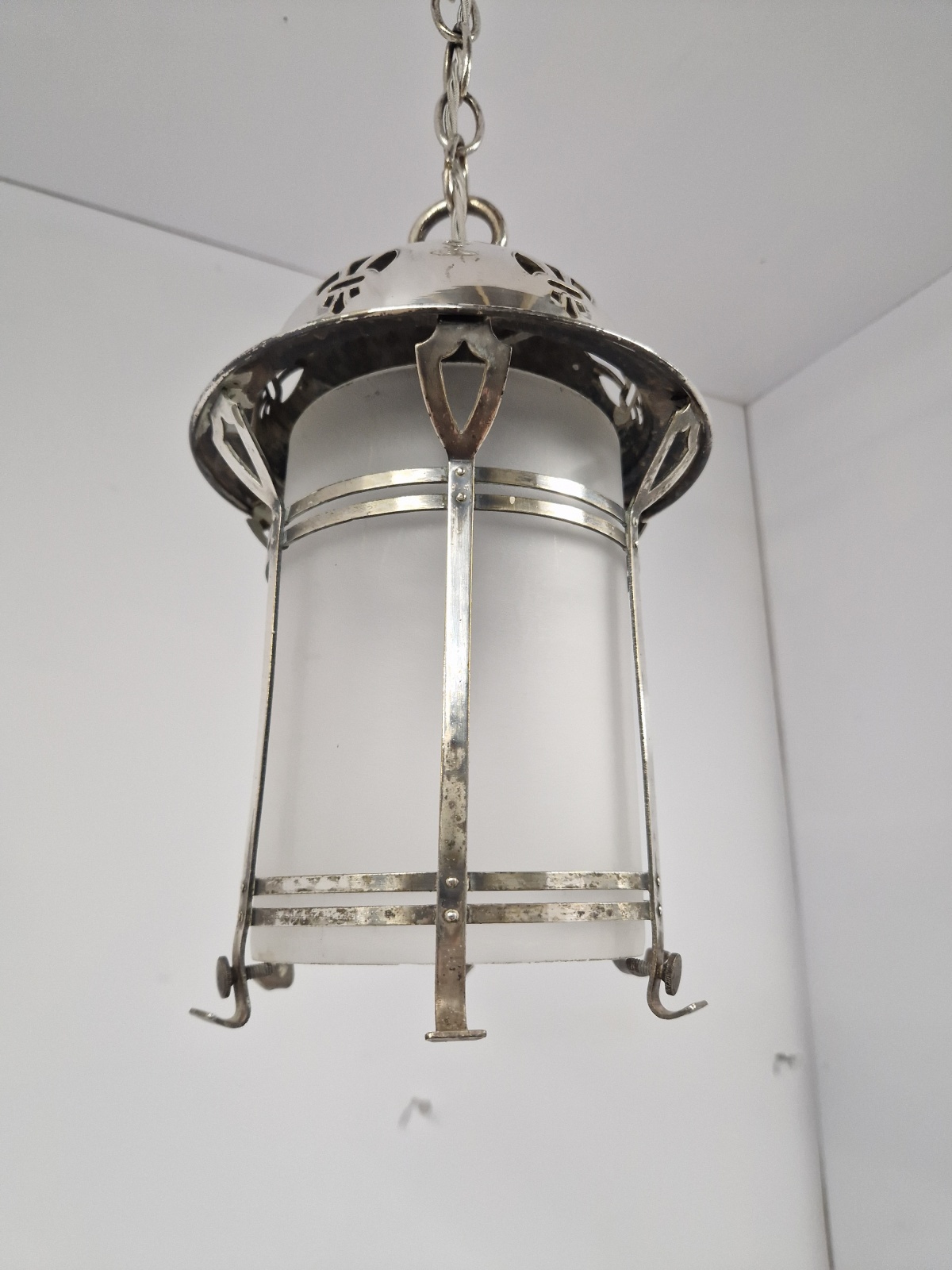 Unsigned | 2 Silver-plated Arts & Crafts Lantern | England c.1900 - Image 7