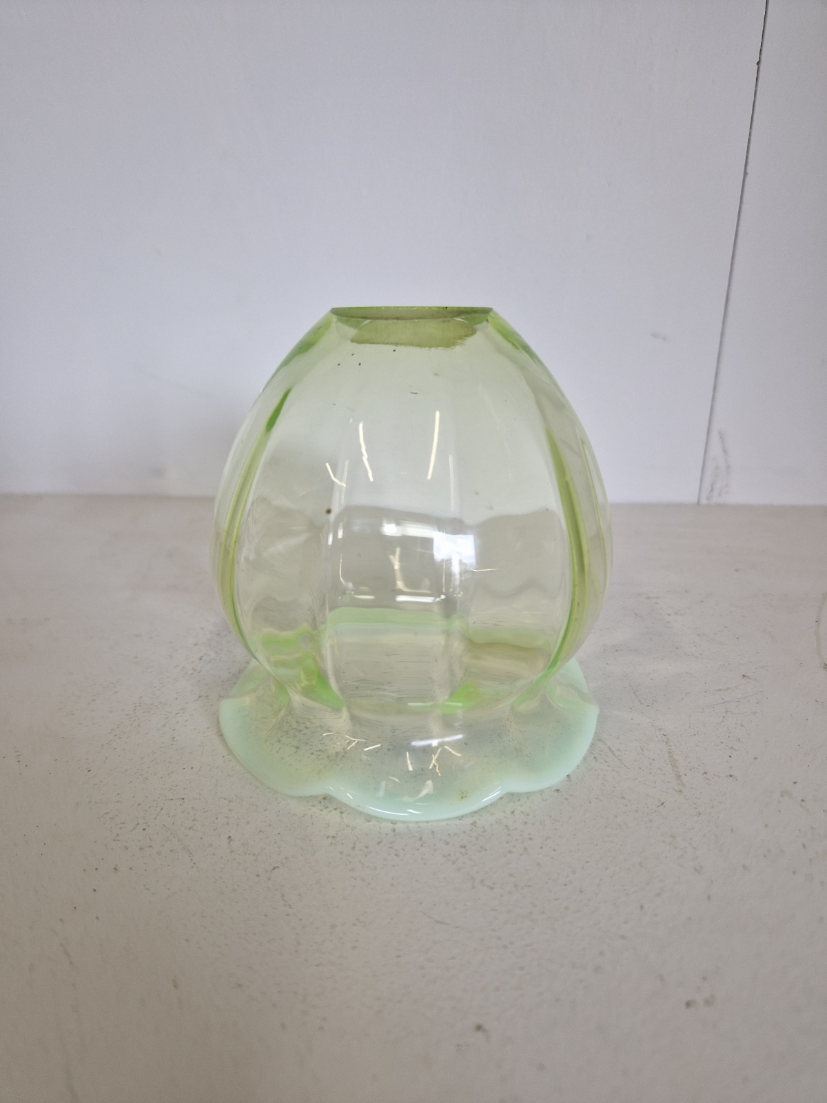 Unsigned | Bulbous Vaseline Lampshade | Reproduction
