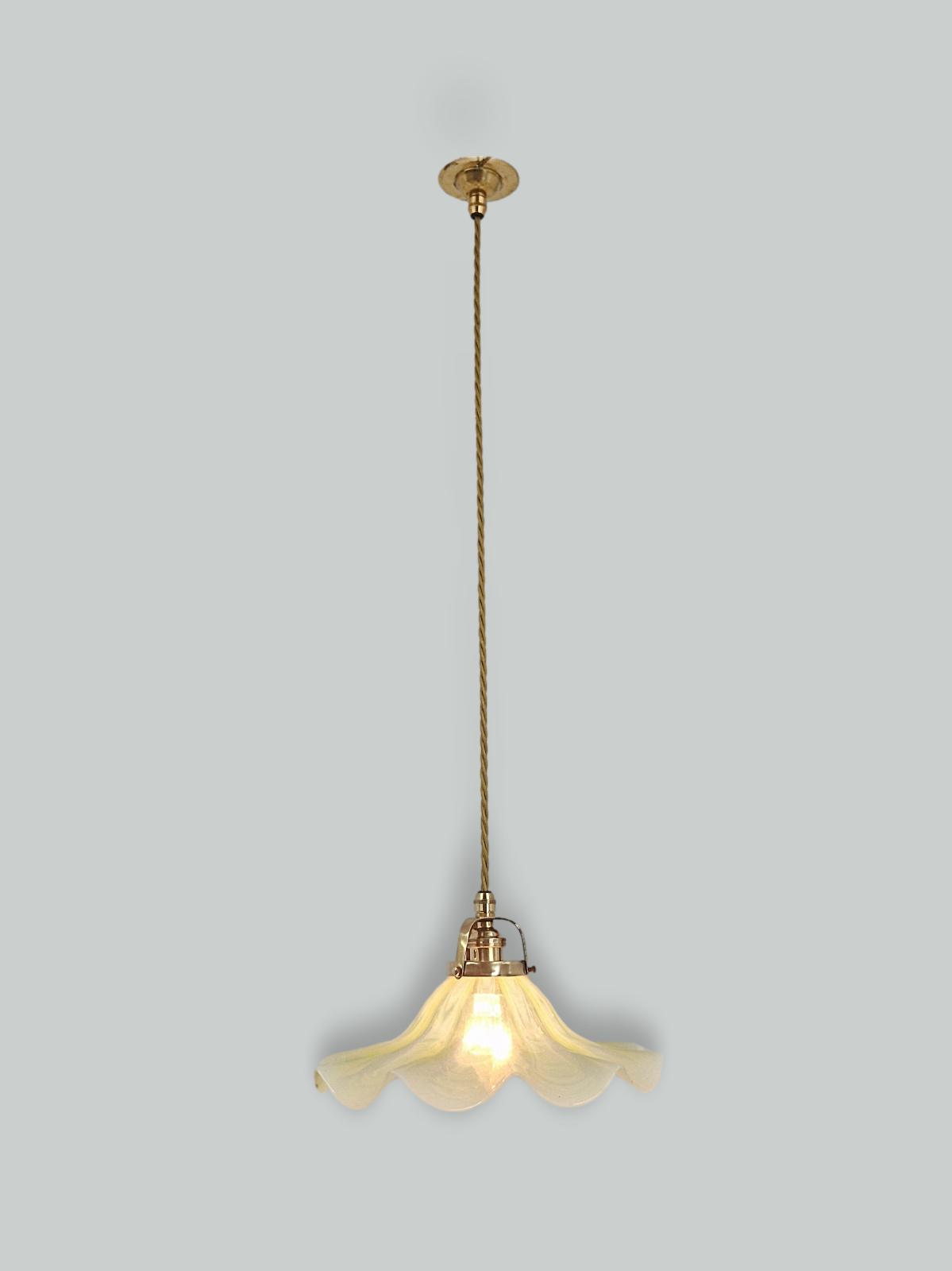 Unsigned | Vaseline-glass Coolie Pendant | France c.1915