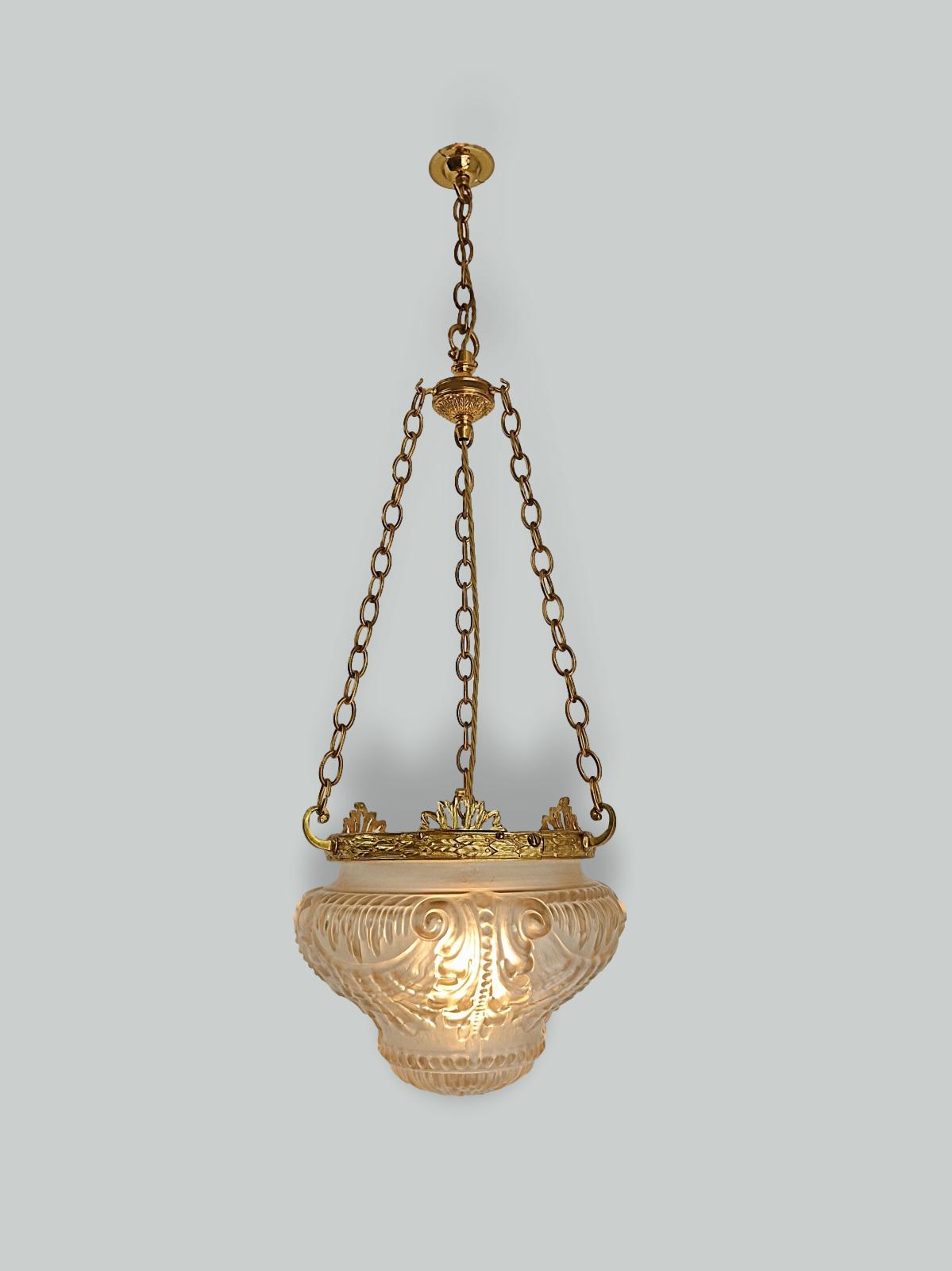 Unsigned | Neo-classical Gilded Hanging Lantern | England or France c.1910