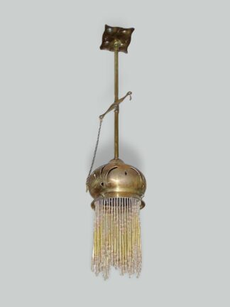 Unsigned | Jugendstil Brass Gas Lantern | German c.1910