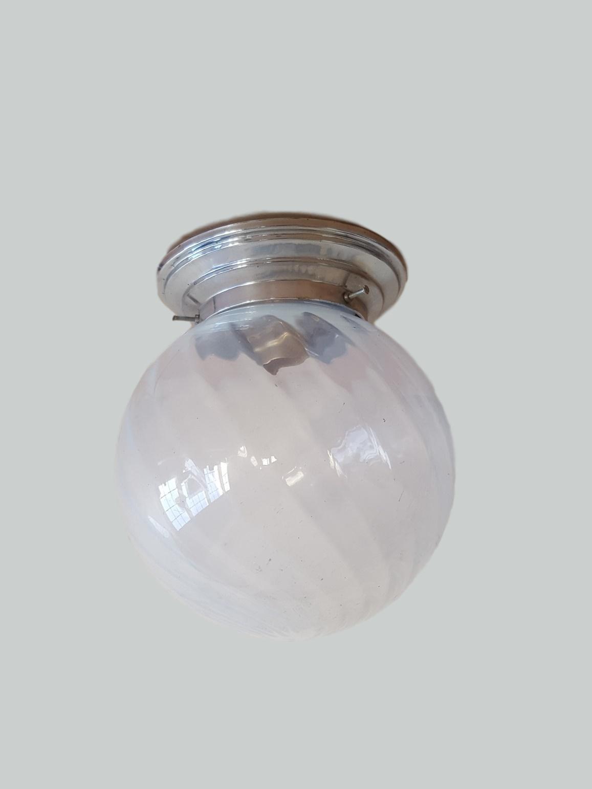 Unsigned | Opalescent Art Deco Flush Ceiling Light | France c.1935 | SOLD