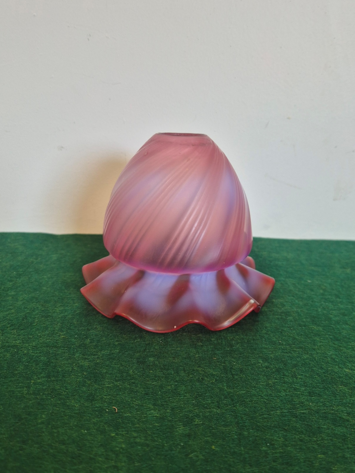 Unsigned | 2 Similar Cranberry-vaseline Lampshades | Price for 1