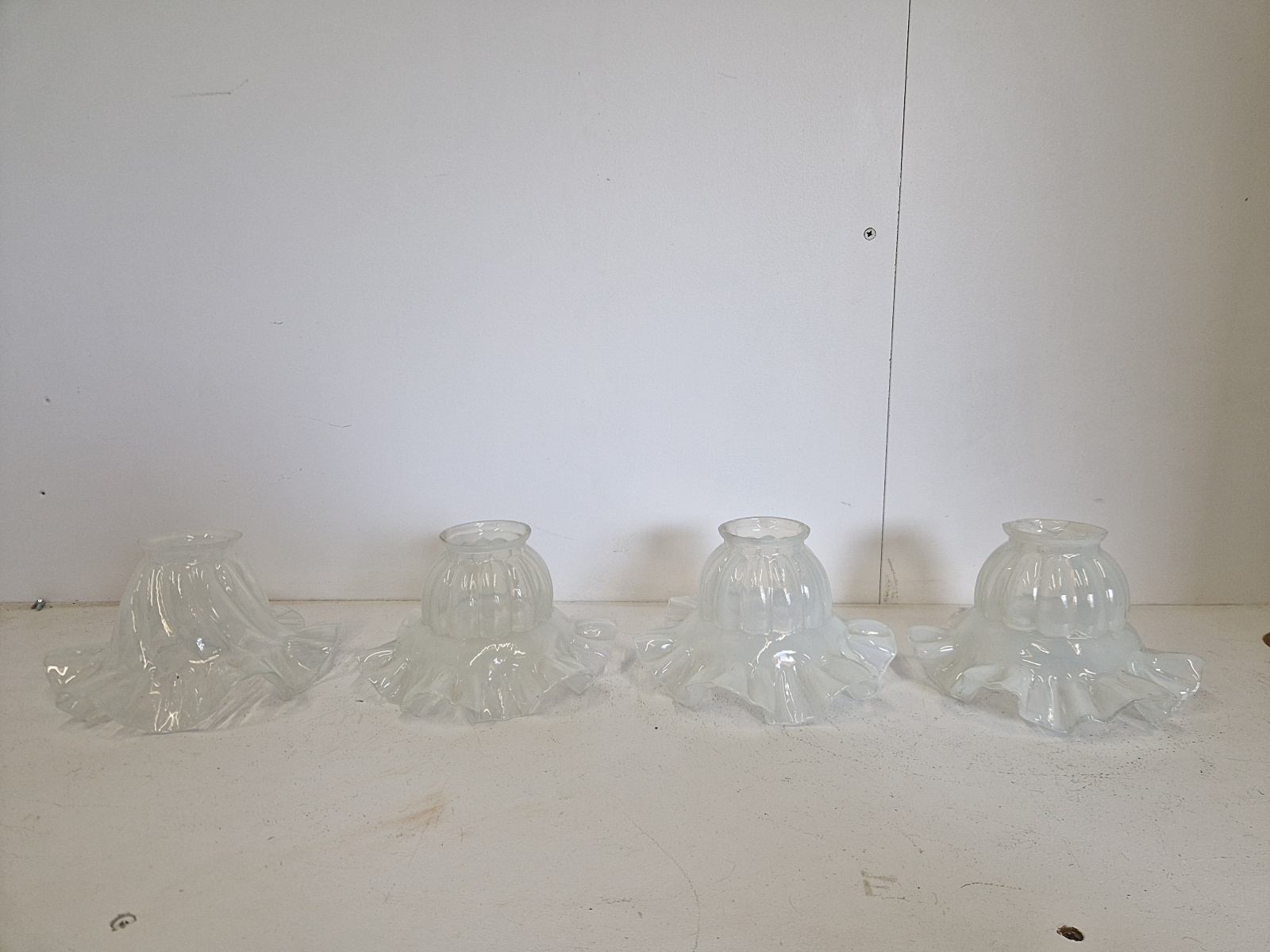 Unsigned | A Collection of 4 Vaseline Lampshades | France c.1900