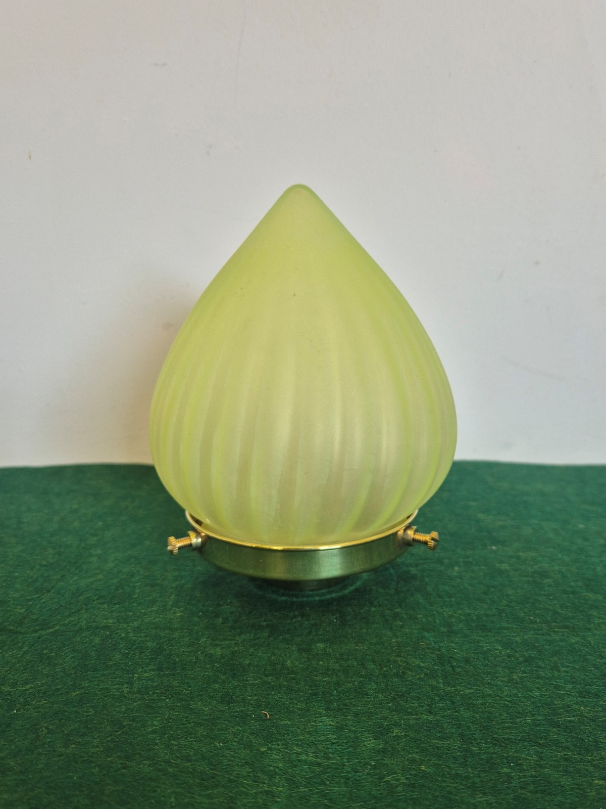 James Powell for W.A.S Benson | 4 Straw-vaseline Lampshades | England c.1910
