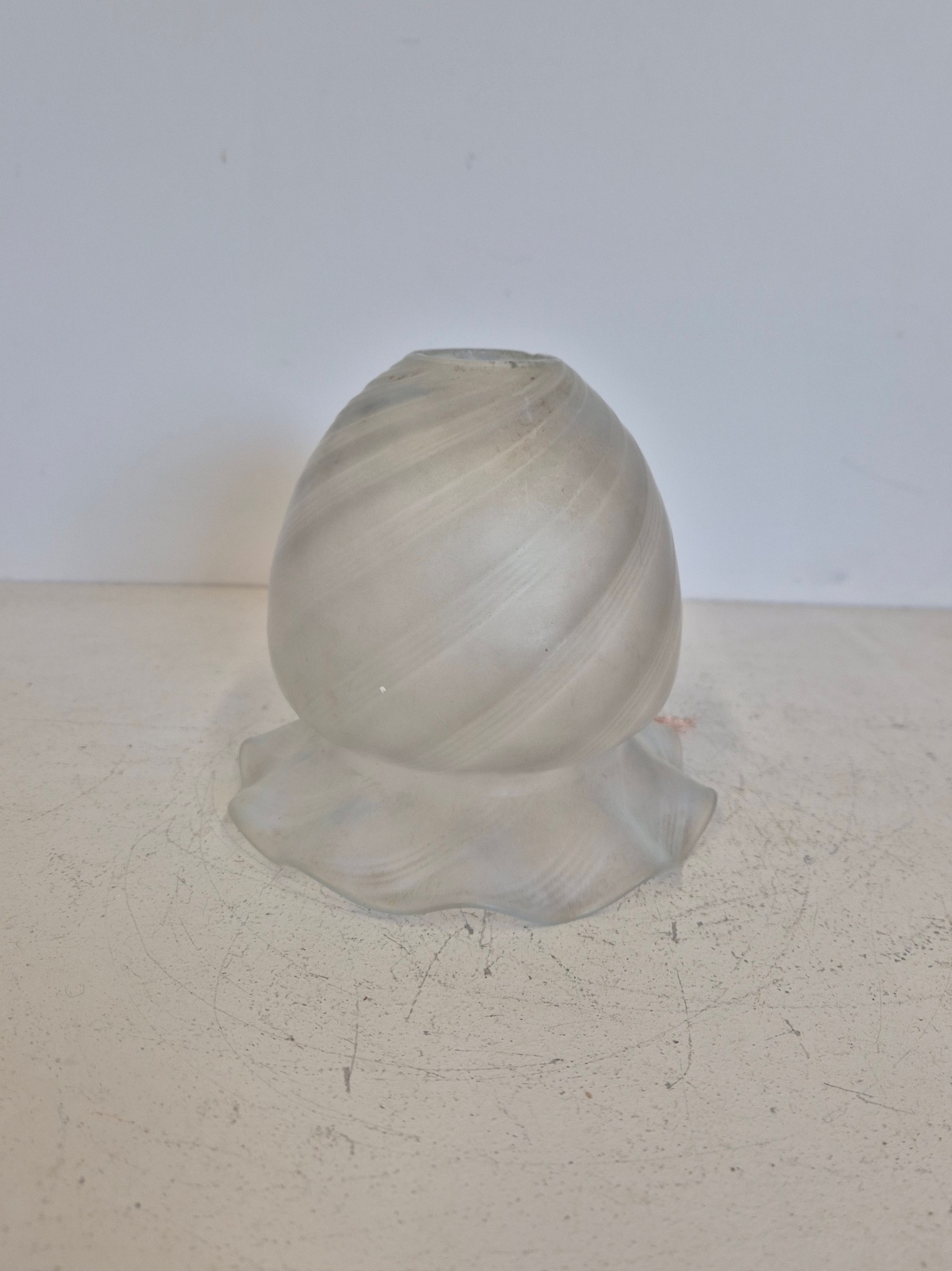 Unsigned | Bulbous Opalescent Lampshade | English c.1900