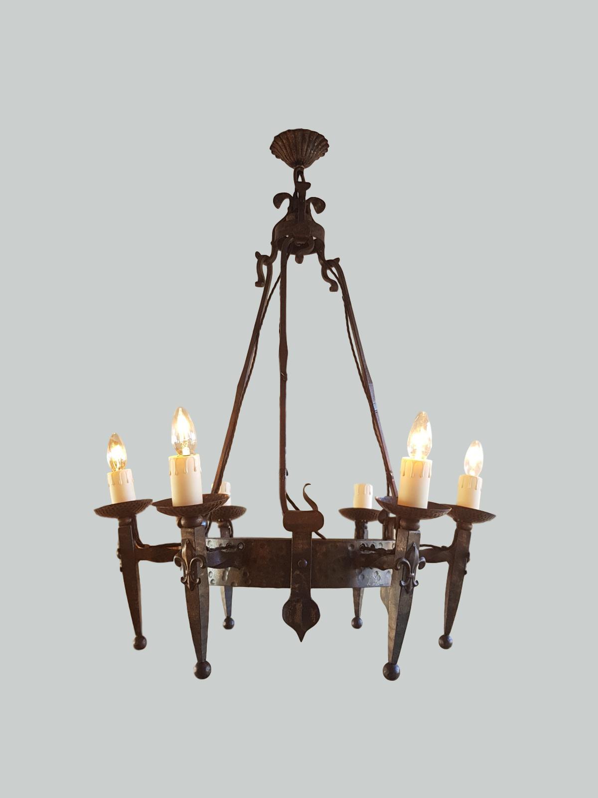 Neo-Gothic Wrought-Iron Candelabra | France 1st half c.20th